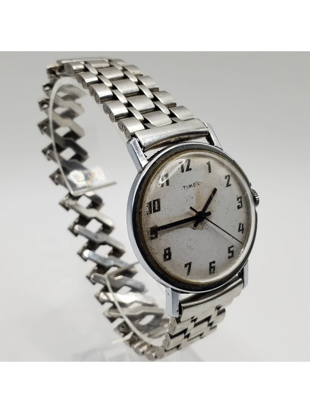 Vintage Timex Mercury Mechanical Watch 33mm For Parts Or Repair